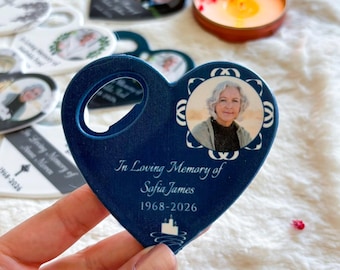 Memorial Bottle Opener Magnet, Funeral Favor, Celebration of Life Keepsake, Remembrance Gifts