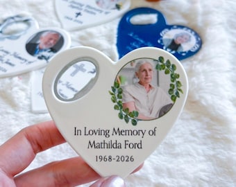 Personalized Funeral Favor Magnet Bottle Opener