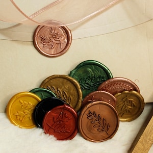 Wedding Wax Seal Stickers: Custom Monogram, Self Adhesive Envelope Seals