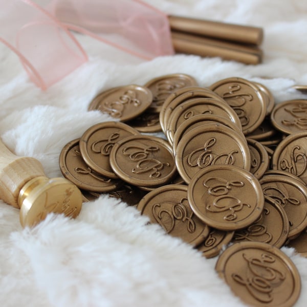 Custom Wax Seal Stickers, Wedding Wax Seals, Self Adhesive