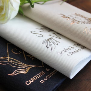 Tovaglioli da cocktail personalizzati, tovaglioli da matrimonio, addio al nubilato, bomboniere, decorazioni per il servizio da sposa