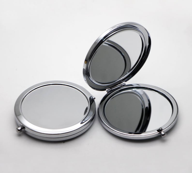Personalized Pocket Mirror Bridesmaid Gift Engraved Makeup Mirror, Compact Mini Mirror Custom Laser Mirror for Bridesmaids image 3
