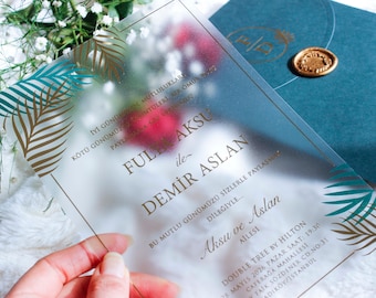 Stunning Acrylic Wedding Invitation - Elegant and Personalized Design