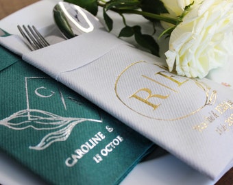 Personalized Napkins, Custom Logo or Monogram, Dining Decoration, Dinner Napkins