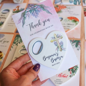 Cadeaux de baptême pour les invités, ouvre-bouteille magnétique