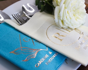 Custom Cocktail Napkins, Rehearsal Dinner Favor, Unique Dining Decor