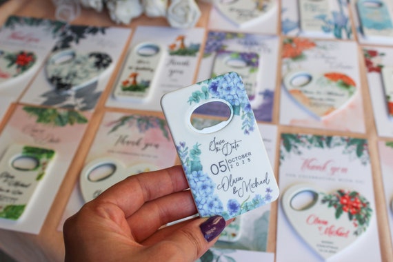 Personalized 1st Birthday Favors for Guests - Save the Date Magnet Bottle Opener
