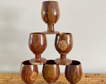 Vintage Onyx Goblets