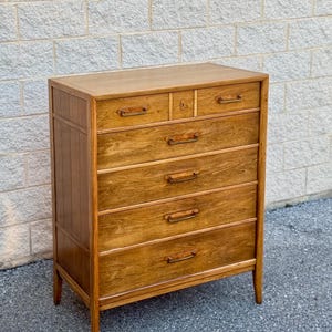 Vintage Drexel Mid-Century Modern Highboy Dresser