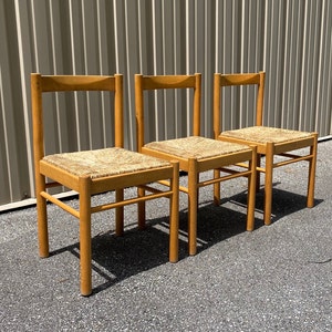 Vintage Oak and Rush Seat Dining Chair - price per chair