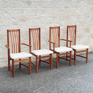 Set of 4 Mid-Century Modern Teak Dining Chairs