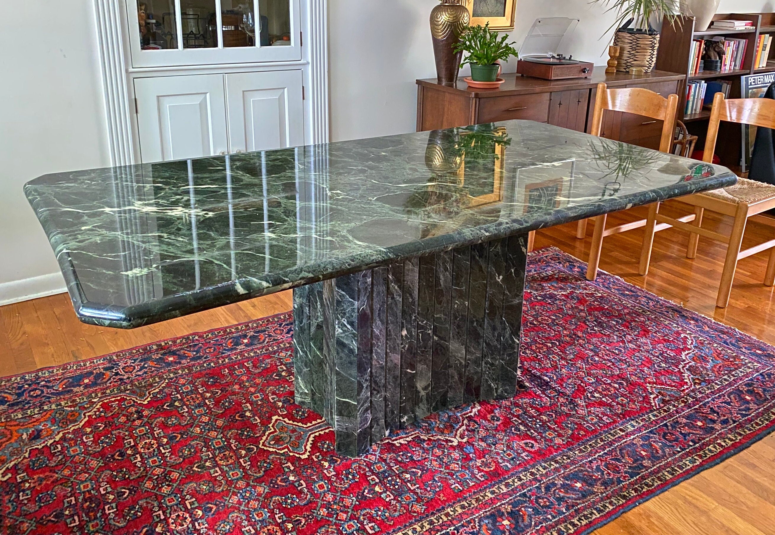 Design Dining Table, Heavy Duty Sturdy Steel Legs With Granite Top 