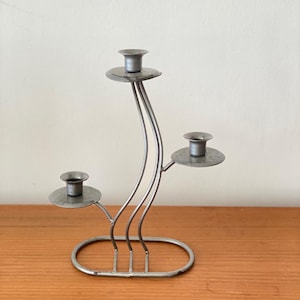 Memphis style 3 candle candelabra Table Candlestick Holder