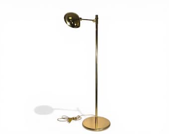 Vintage Holtkotter Leuchten Brass Swing Arm Floor Lamp