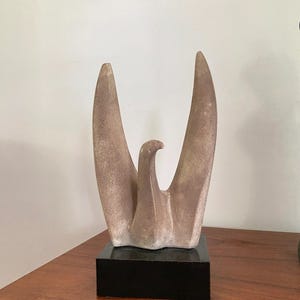 Vintage Dove Sculpture by Austin productions, Art Deco Style Durastone Statue