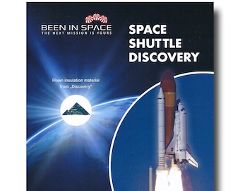 Space Shuttle Discovery flown insulation 8x10 presentation