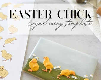 Easter Chick Royal Icing Transfers -DIGITAL FILE