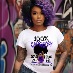 100% Carpricorn Love Me or Hate Me But You Will Always Remember Me PNG Only