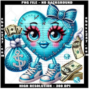 Heartless Purple Broken Heart Counting Money Cash Bandage Eyes Rich Hustling No Love Scar Face Trap Trapper Quote Tattoo Art Logo PNG