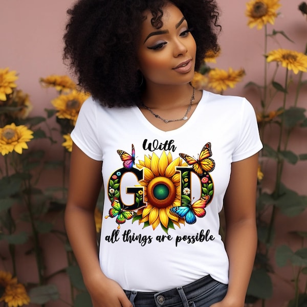 With God all things are possible png sublimation design download, Christian png, Religious png, God png, designs download Bible Verse Svg