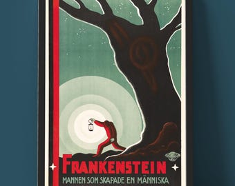 Frankenstein - Zweedse filmposter - ingelijste print