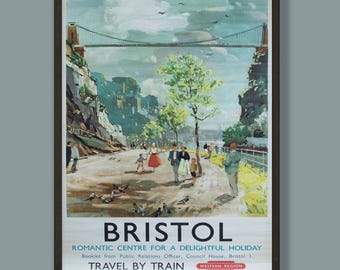 Vintage Bristol Railway Travel Poster