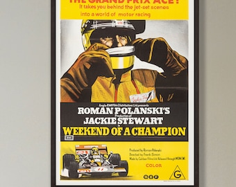 Weekend of a Champion - Classic Formula One Grand Prix Film - Vintage Poster