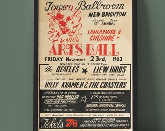 The Beatles - Tower Ballroom Concert Poster - Framed Print