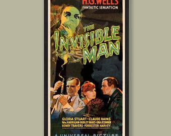 The Invisible Man - Vintage Film Poster - Framed Print