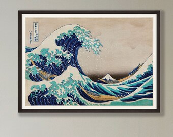 The Great Wave Framed Print – Vintage Japanese Art Reproduction