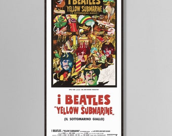 Yellow Submarine - Beatles - Italian Film Poster - Framed Print