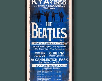 The Beatles - Candlestick Park Concert Poster - Framed Print