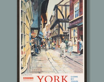 Vintage York Railway Travel Poster