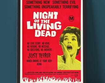 Night of the Living Dead - Film Poster - Framed Print