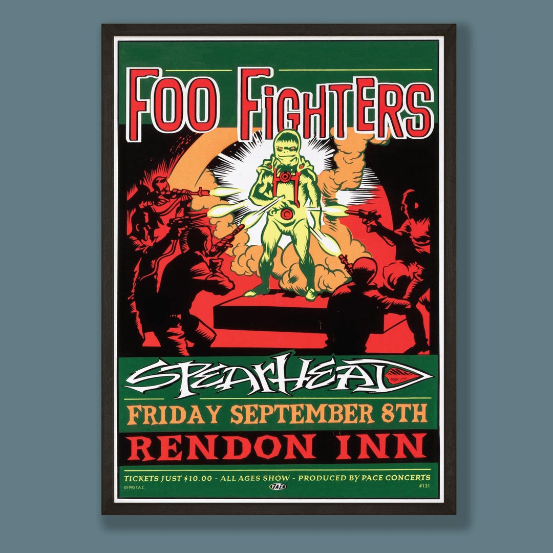 The Rendon Inn Foo Fighters - Rendon Inn Concert Poster - Framed Print - Etsy UK