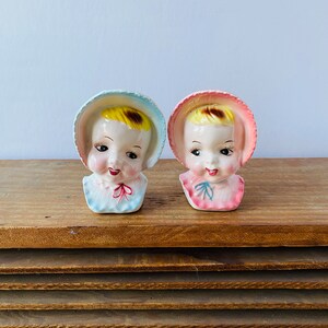 Vintage baby salt and popper shakers