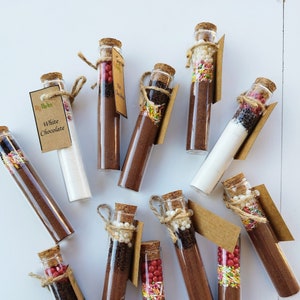 Hot Chocolate Favors for Guest, Hot Chocolate in Test Tube, Winter Wedding Favors, Engagement Favor,Hot Cocoa for Gift,Thank You Bulk Gift 1