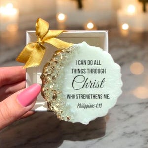 Christian Bible Verse Magnet, Inspirational Scripture Favor, Religious Keepsake Gift, Faith-Based Spiritual Decor, Motivational Gift