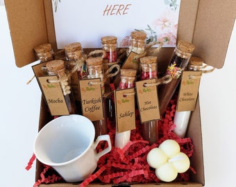 Coffee Gift Box Set 10 assorted coffees, Christmas Gift Box, Gift for Her, Mom, Sister, Coffee  Lover Gift, Happy Holidays gift , Valentines