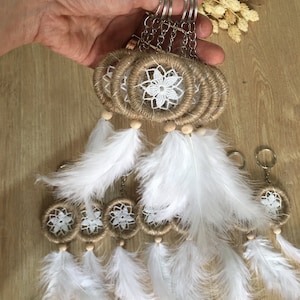 Portachiavi acchiappasogni per gli ospiti, mini regali di nozze acchiappasogni, bomboniere per baby shower in stile boho, bomboniere per matrimoni in stile boho, bomboniere per feste in stile boho