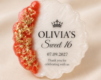 Sweet 16 Birthday Favors Personalized Magnet Quinceañera Keepsake Guest Thank You Gift Custom Souvenir