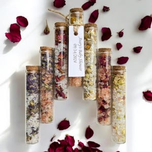 Sali da bagno BULK, sali da bagno in provetta, sali da bagno monouso, bomboniere personalizzate, bomboniere personalizzate per matrimoni, bomboniere per matrimoni/baby shower