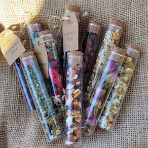 Bridal Shower Tea Party Favors, Personalized Favors, Bridal Tea Party, Love is Brewing, Time for Tea, Tearific, Beau-Tea-ful day, Large Tube