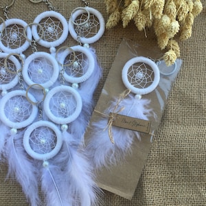 Bomboniere portachiavi Dreamcatcher per gli ospiti, regali di nozze Mini Dream Catcher, bomboniere Boho Baby Shower, bomboniere Boho, bomboniere Boho