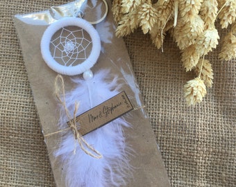 Lembrancinha Apanhador de Sonhos Boho 2026 Chaveiro de Pena Personalizado Lembrança para Convidados