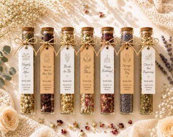 Bath Salt Favor Tubes Personalized Healing Journey Gifts Recovery Milestone Guest Favors