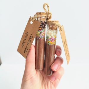 Hot Chocolate Favors for Guest, Hot Chocolate in Test Tube, Winter Wedding Favors, Engagement Favor,Hot Cocoa for Gift,Thank You Bulk Gift 2
