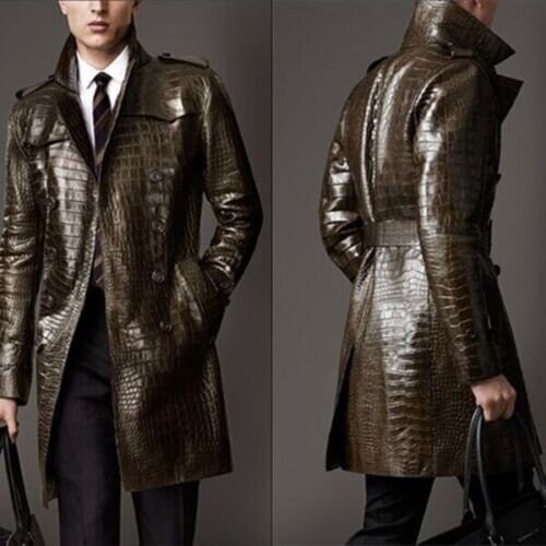Crocodile skin trench coat Clearance