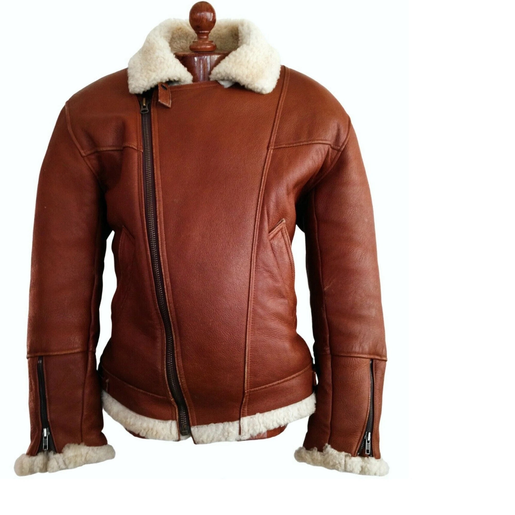 Handmade Mens Tan Brown B3 Bomber Aviator Flying Pilot - Etsy