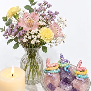 Clay Snake Rings-Pastel Ball Python Inspired